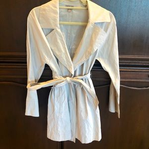 JJILL Beige Tie Front Trench XS